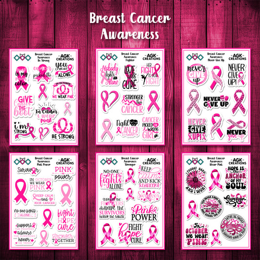 Breast Cancer Awareness Sticker Sheets