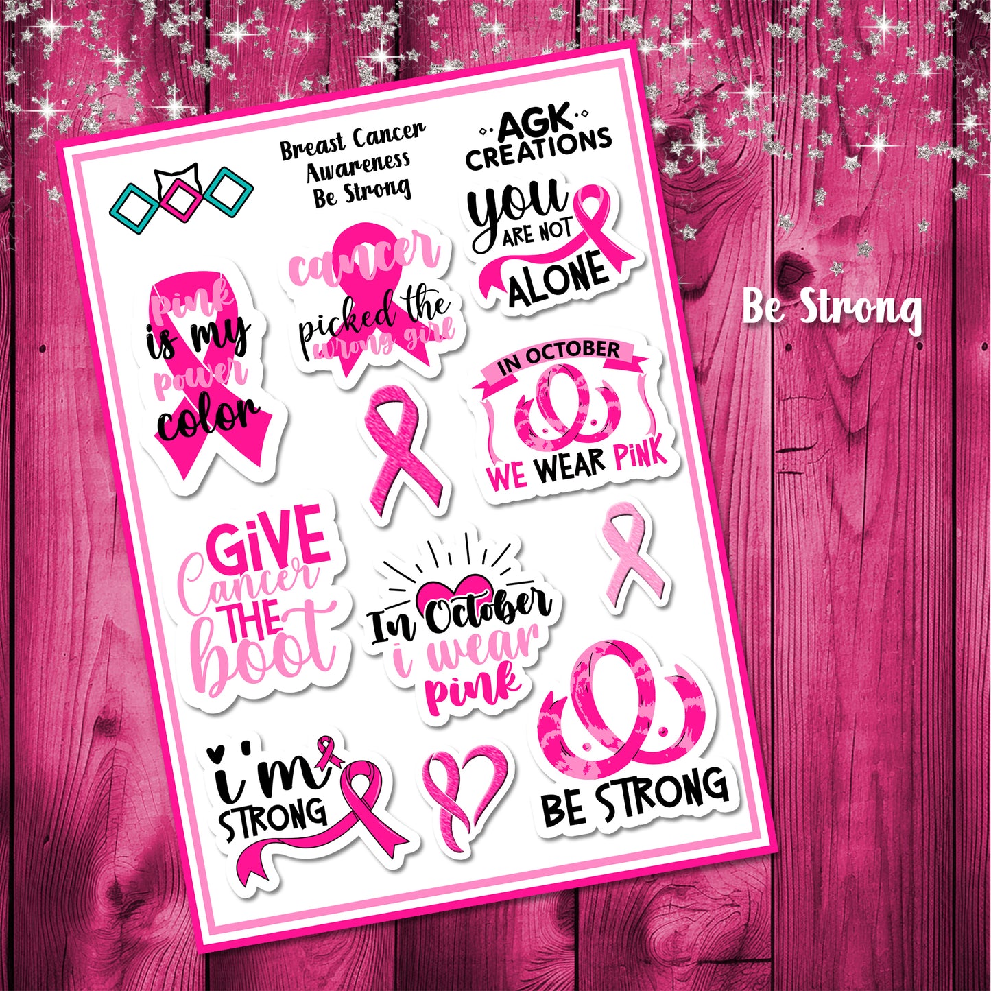 Breast Cancer Awareness Sticker Sheets