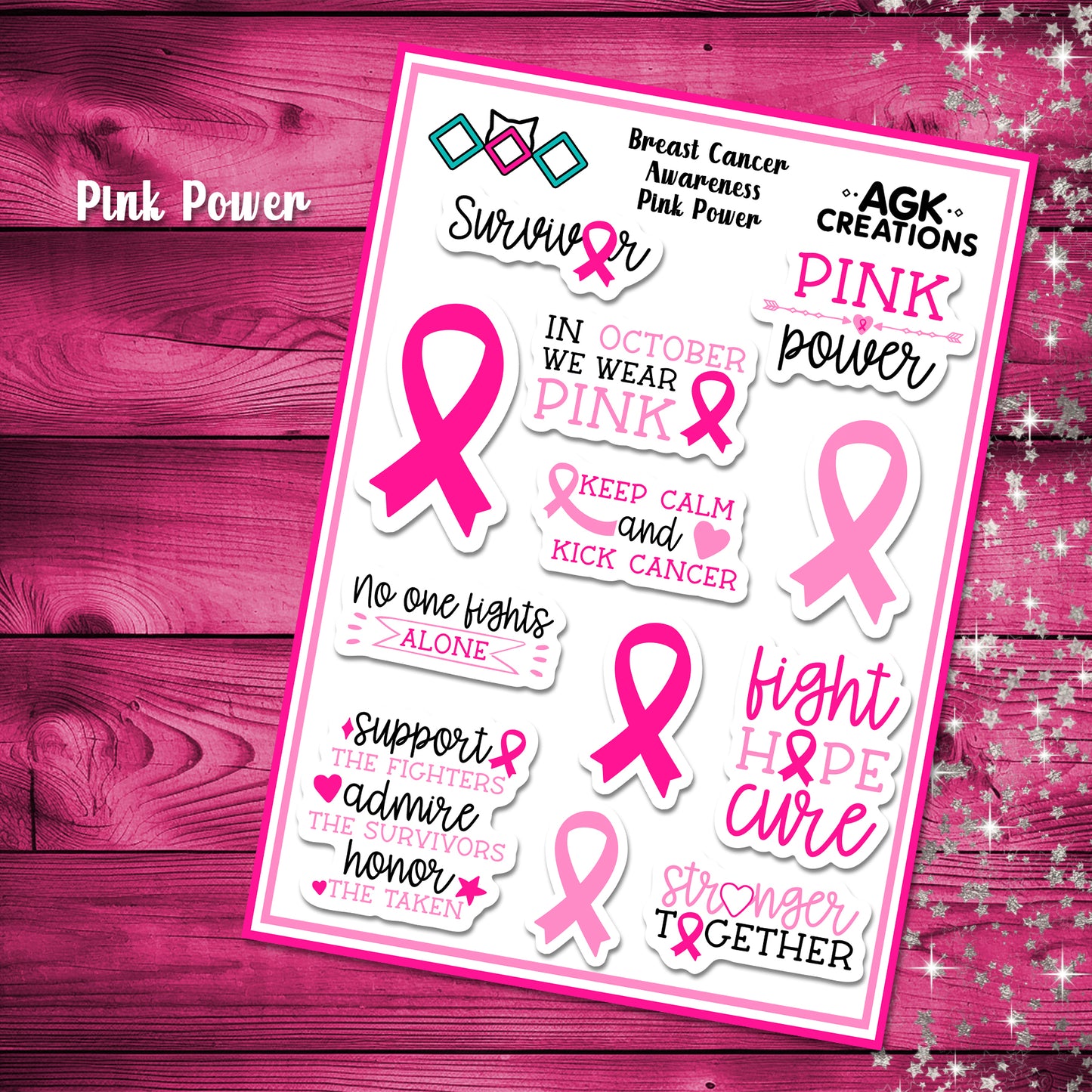 Breast Cancer Awareness Sticker Sheets