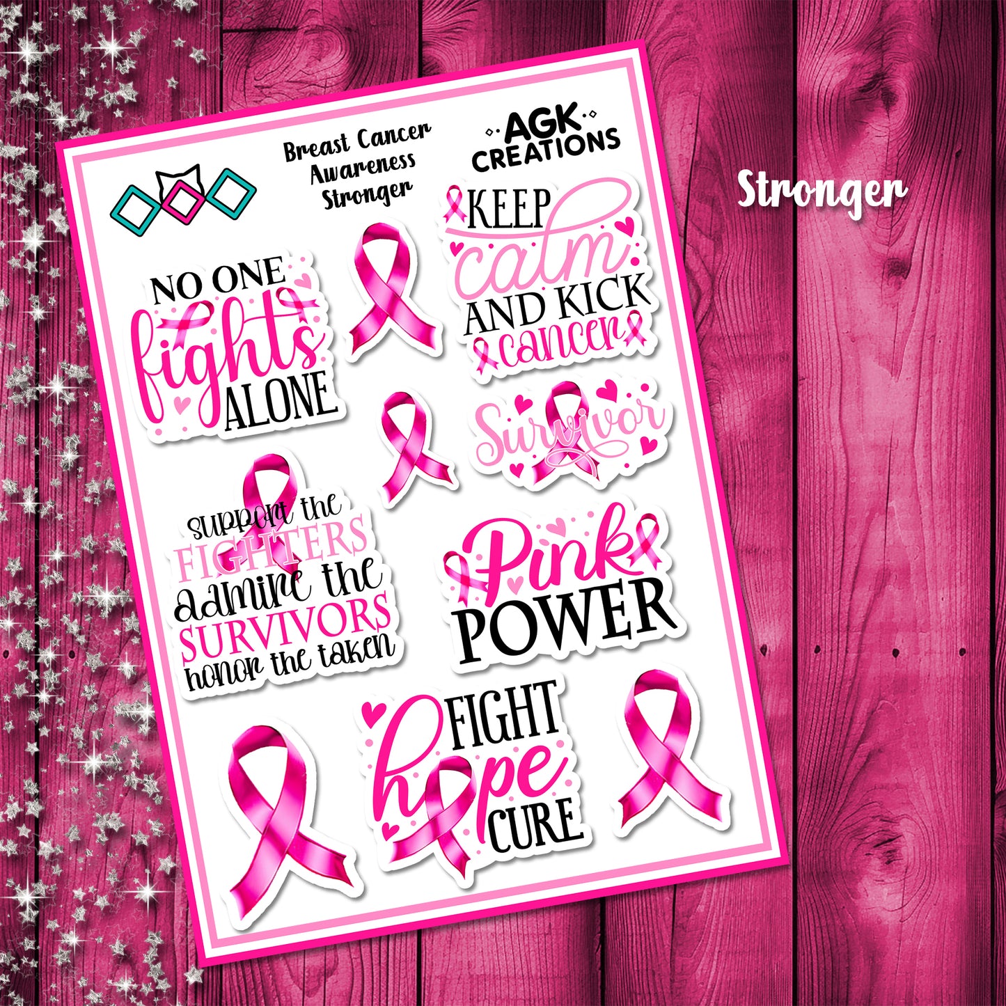 Breast Cancer Awareness Sticker Sheets