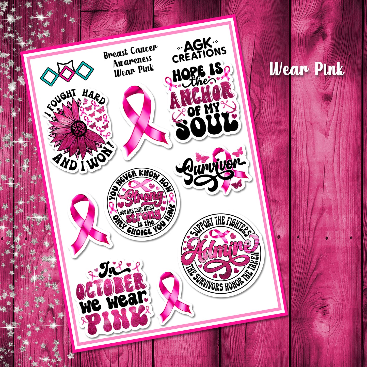 Breast Cancer Awareness Sticker Sheets