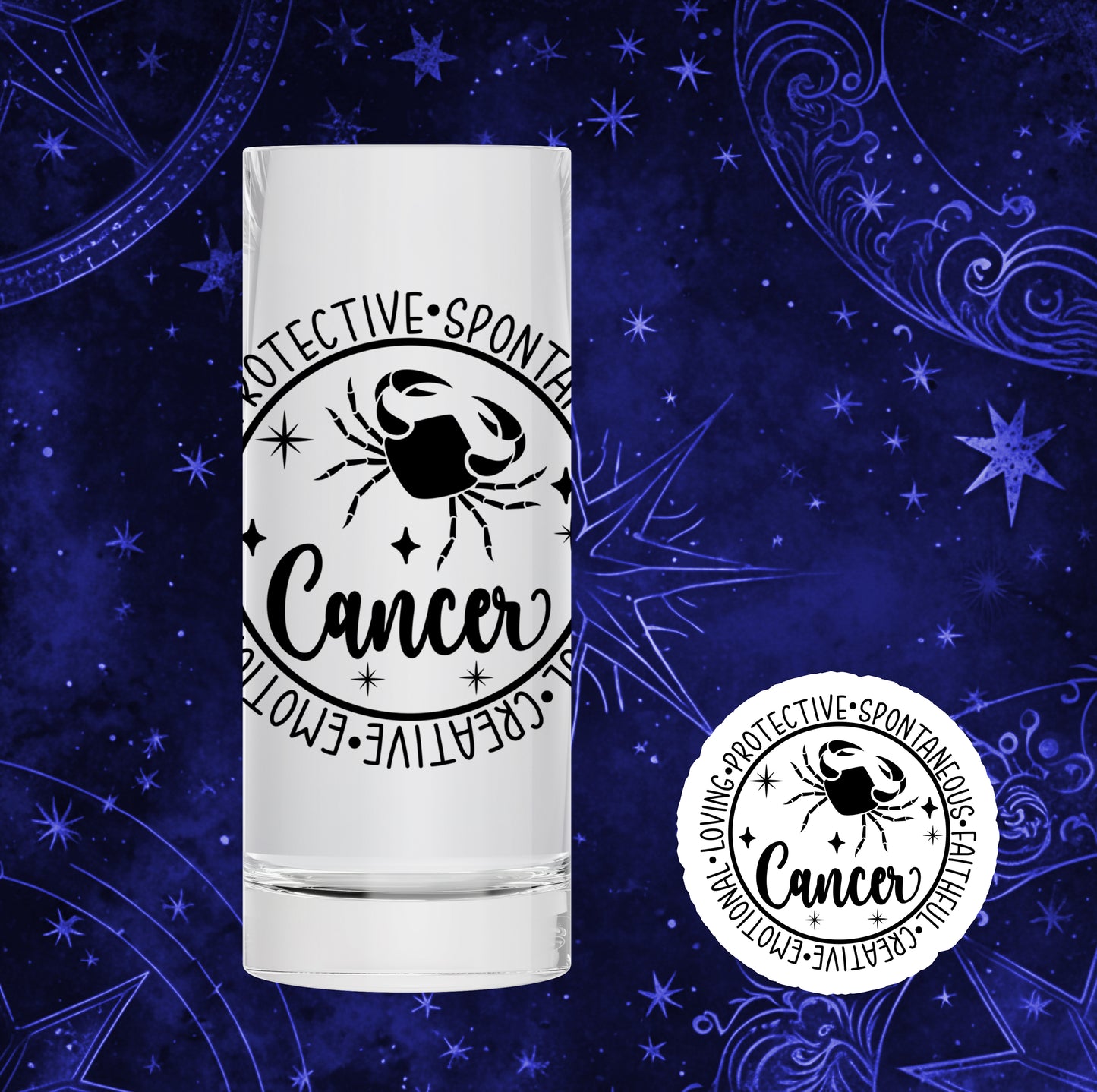 Zodiac Sign 2oz Shot Glasses