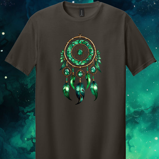 May Birthstone Dream Catcher T-Shirt Design