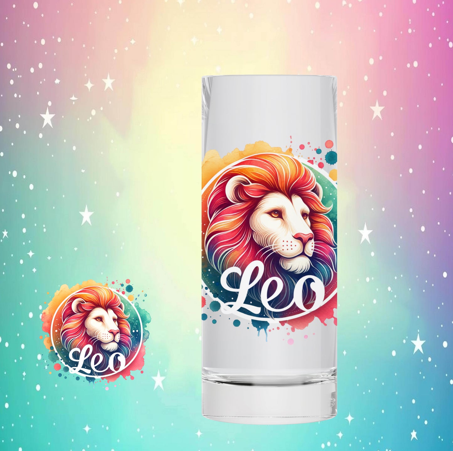 Zodiac Sign - Tie Dye 2oz Shot Glasses