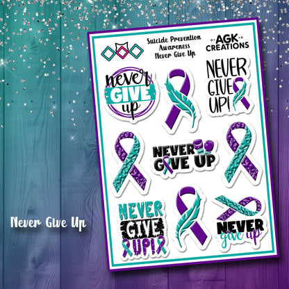 Suicide Prevention Awareness Sticker Sheets