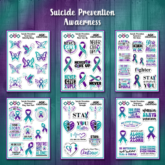 Suicide Prevention Awareness Sticker Sheets