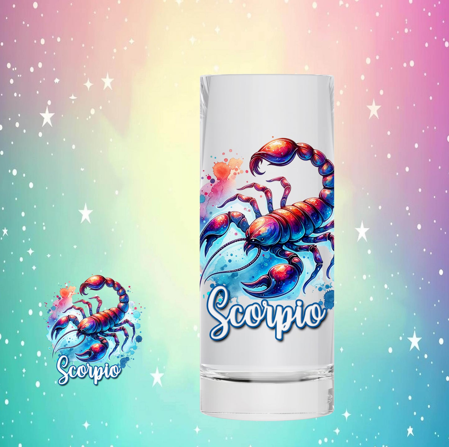 Zodiac Sign - Tie Dye 2oz Shot Glasses