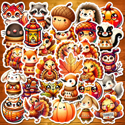 Thankful Critters - Individual Stickers