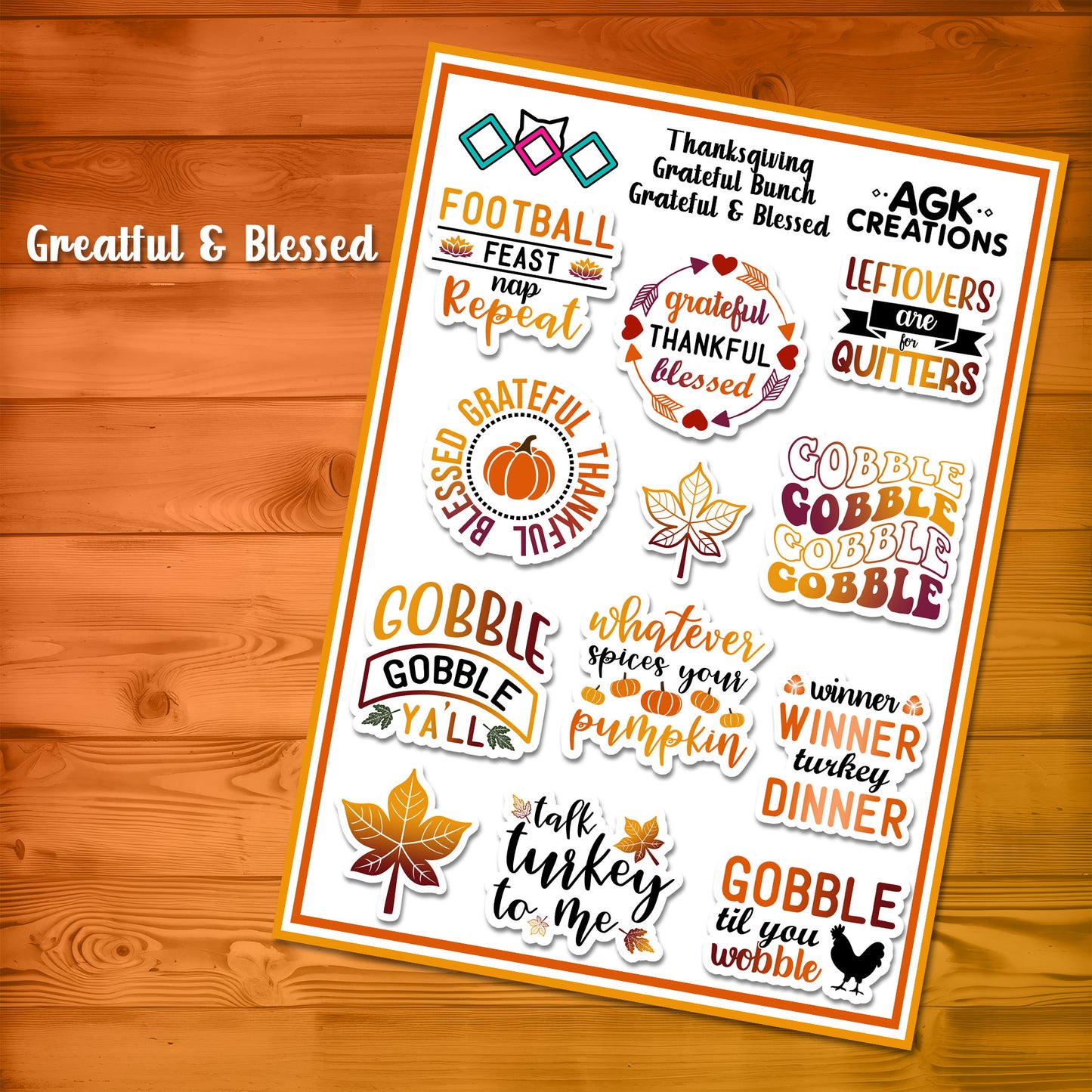 Grateful Bunch - Sticker Sheets